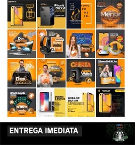 Pack 110 Artes Para Loja De Eletrônicos Editáveis Psd + Png - Serviços Digitais