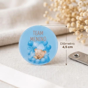 Kit 96 Etiquetas Chá Revelação 4,5 cm - Artesanato e Personalizados