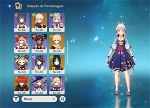 Conta ganyu C1+Eula+Ayaka+Yae Miko+Kazuha+Túmulo do Lobo - Genshin Impact