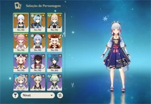 Conta ganyu C1+Eula+Ayaka+Yae Miko+Kazuha+Túmulo do Lobo - Genshin Impact