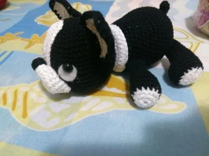 Boston Terrier Amigurumi - Artesanato e Personalizados