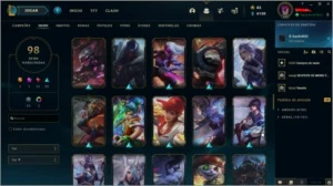 CONTA PLAT4 MMR G1/PLAT4 98 SKINS - League of Legends LOL