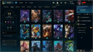 CONTA PLAT4 MMR G1/PLAT4 98 SKINS - League of Legends LOL
