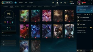 CONTA PLAT4 MMR G1/PLAT4 98 SKINS - League of Legends LOL