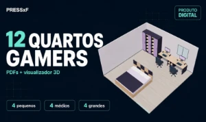 Quarto Gamer: 12 Ideias de Ambientes + Visualizador 3D e PDF - Outros