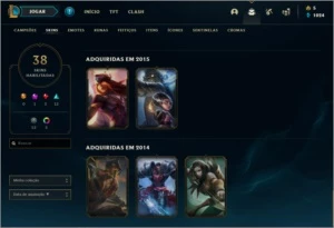Conta lol ANTIGA, SKINS RARAS, Platina 4, bom mmr - League of Legends