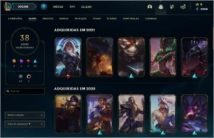 Conta lol ANTIGA, SKINS RARAS, Platina 4, bom mmr - League of Legends