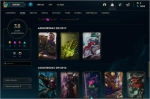 Conta lol ANTIGA, SKINS RARAS, Platina 4, bom mmr - League of Legends