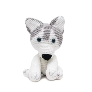 Husky Siberiano em amigurumi - Artesanato e Personalizados