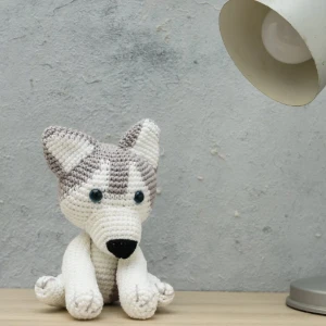 Husky Siberiano em amigurumi - Artesanato e Personalizados