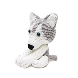 Husky Siberiano em amigurumi - Artesanato e Personalizados