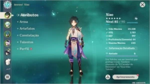 Conta ar52- xiao, venti - Genshin Impact
