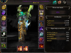 Conta Wow dragonflight Ilvl 401 Com 250K Gold(Dh) - Blizzard