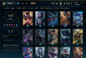 Platina 4 com TODOS os champs e 160 Skins ( JG / MID / ADC ) - League of Legends LOL