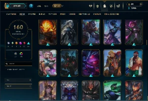 Platina 4 com TODOS os champs e 160 Skins ( JG / MID / ADC ) - League of Legends LOL