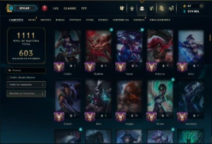 Unranked com TODOS os Champs e 287 Skins ( MID / ADC / JG ) - League of Legends LOL