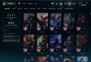Unranked com TODOS os Champs e 287 Skins ( MID / ADC / JG ) - League of Legends LOL