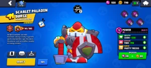 Conta Brawl Stars com o Wattson Paladino vermelho