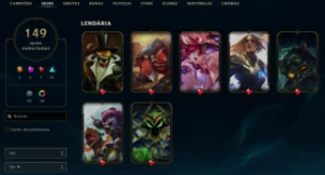 Conta League of Legends Full Acesso - 125 Champs e 149 Skins LOL