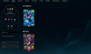 Conta League of Legends Full Acesso - 125 Champs e 149 Skins LOL