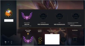 Conta Mestre SoloQ - League of Legends LOL