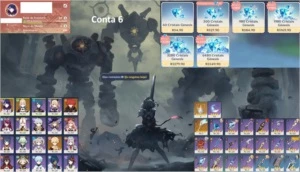 ar 42 13 dias de benção baal diluc jean harpa celestial - Genshin Impact