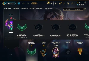 Esmeralda 3 com TODOS os Champs e 155 Skins +2 Raras - League of Legends LOL