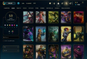 Bronze 2 com 50 Champs e 50 Skins - League of Legends LOL