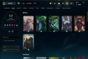 Bronze 2 com 50 Champs e 50 Skins - League of Legends LOL