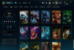 Bronze 2 com 50 Champs e 50 Skins - League of Legends LOL