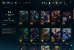 Bronze 2 com 50 Champs e 50 Skins - League of Legends LOL