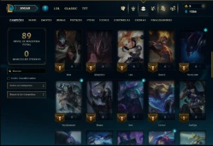 Bronze 2 com 50 Champs e 50 Skins - League of Legends LOL