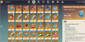 Genshin Impact AR47 Diluc + 2Childe + Vários 4Estrelas
