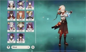 Ar37. kuzuha + juramento, Albedo, Diluc e Qiqi - Genshin Impact