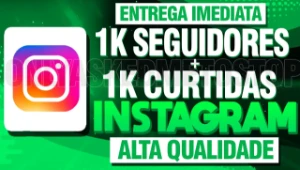 1K Seguidores+ 1k de likes no Insta por apenas R$ 3,99 - Redes Sociais