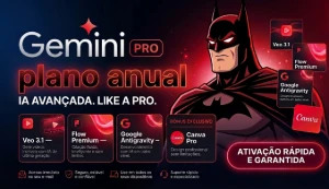 Gemini 3 Pro 18 mes + 1k creditos Flow | 30 dias garantia - Inteligência Artificial