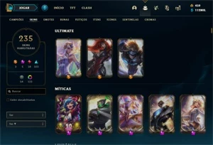 Conta League Of Legends nv 845 diamante 4 LOL