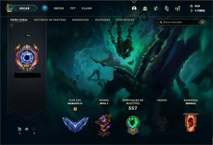 Conta League Of Legends nv 845 diamante 4 LOL
