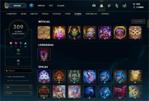 Conta League Of Legends nv 845 diamante 4 LOL