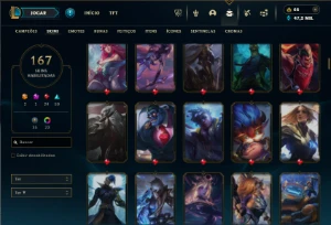 Ouro 4 com TODOS os champs e 167 Skins ( MAIN SUP ) - League of Legends LOL