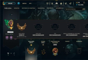 Ouro 4 com TODOS os champs e 167 Skins ( MAIN SUP ) - League of Legends LOL