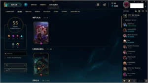 Conta League of Legends, Platina III com várias skins LOL