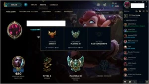 Conta League of Legends, Platina III com várias skins LOL