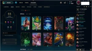 Conta League of Legends, Platina III com várias skins LOL