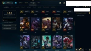 Conta LoL - 105 campeões com várias skins - League of Legends