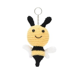 Chaveiro de abelha em amigurumi - Artesanato e Personalizados