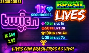 TWITCH; 1K SEGUIDORES 2,99_menor preço do Brasil-L - Redes Sociais