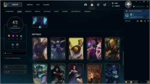 Conta League of Legends┃Platina IV┃42 skin's┃Troca de nick LOL