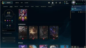 Conta League of Legends┃Platina IV┃42 skin's┃Troca de nick LOL