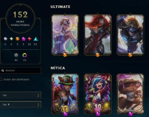 conta lvl 415 com +150 skins unranked - League of Legends LOL